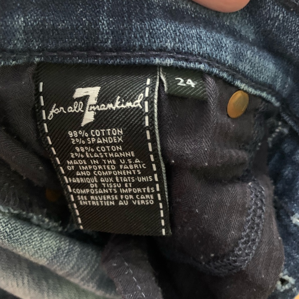 7 For All Mankind Dark Blue Skinny Jeans - Picture 3 of 3